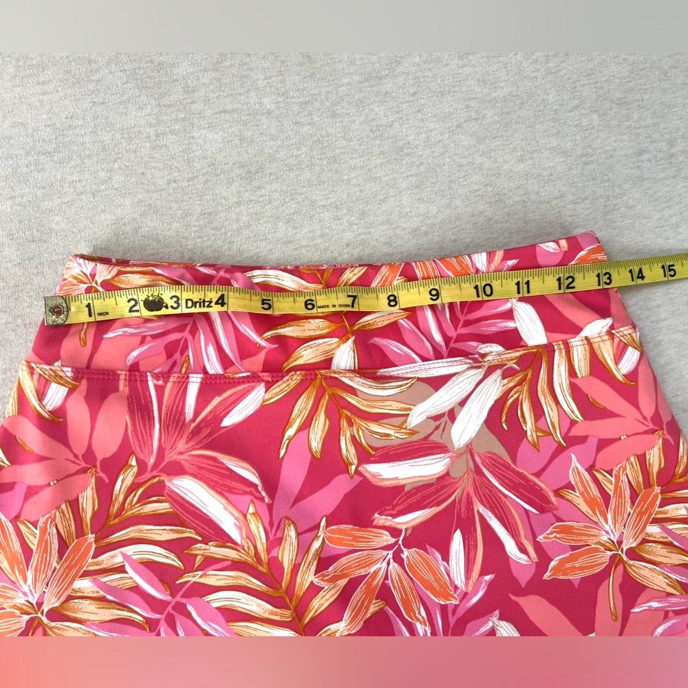 Tommy Bahama Pink and Orange Floral Summer Vacation Tropical Athliesure  Skort - Picture 7 of 7